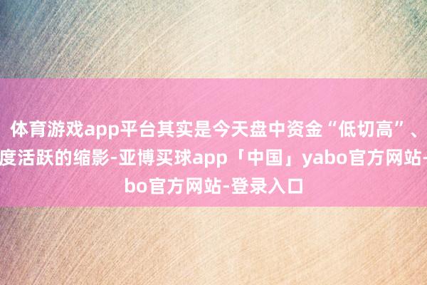 體育游戲app平臺其實是今天盤中資金“低切高”、科技股再度活躍的縮影-亞博買球app「中國」yabo官方網站-登錄入口